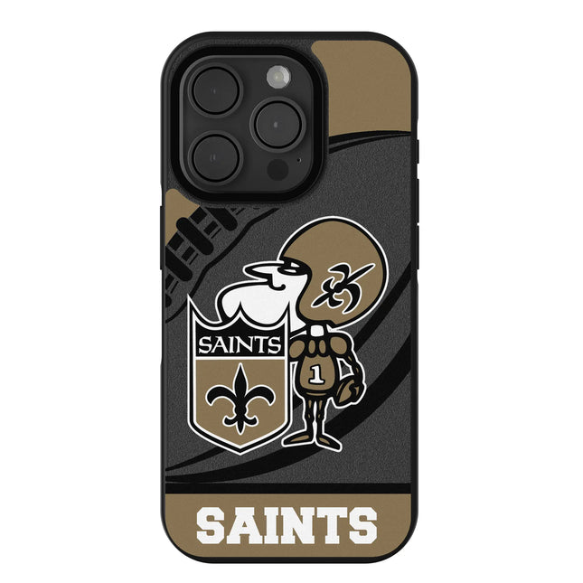 New Orleans Saints Historic Collection Passtime Bump Phone Case for Apple iPhone