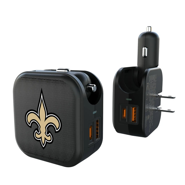 New Orleans Saints Linen 2 in 1 USB A/C Charger
