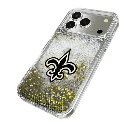 New Orleans Saints Linen Glitter Phone Case for Apple iPhone