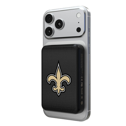 New Orleans Saints Linen Wireless Mag Power Bank