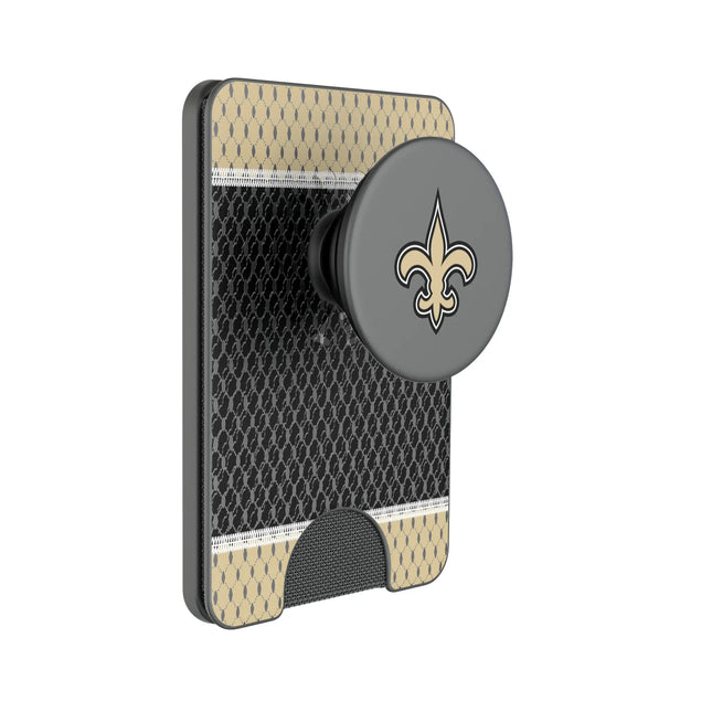 New Orleans Saints Mesh PopSockets MagSafe-Compatible PopWallet+