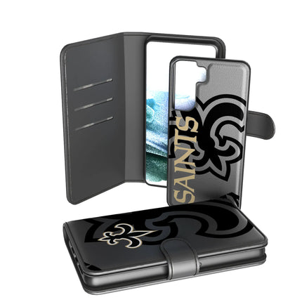 New Orleans Saints Monocolor Tilt Wallet Phone Case for Apple iPhone
