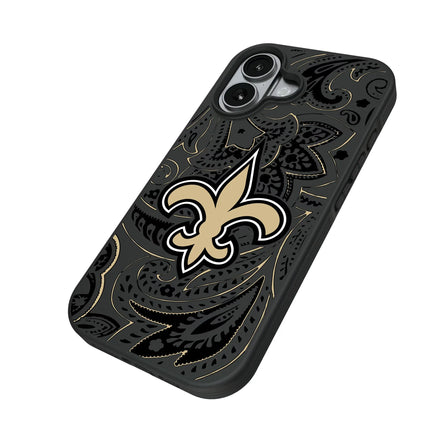 New Orleans Saints Paisley Bump Phone Case for Apple iPhone