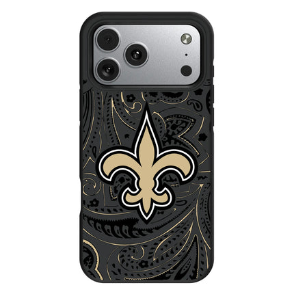 New Orleans Saints Paisley Bump Phone Case for Apple iPhone