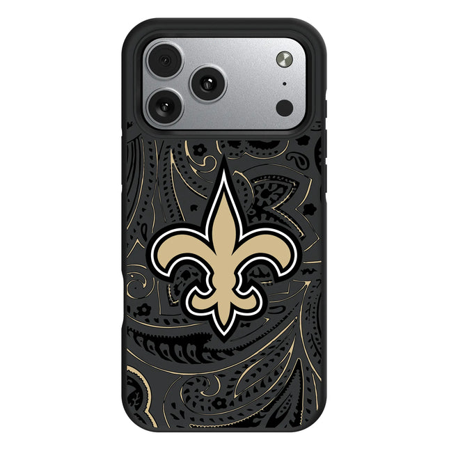 New Orleans Saints Paisley Bump Phone Case for Apple iPhone