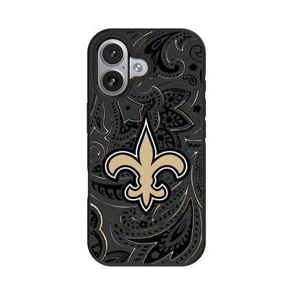 New Orleans Saints Paisley Bump Phone Case for Apple iPhone
