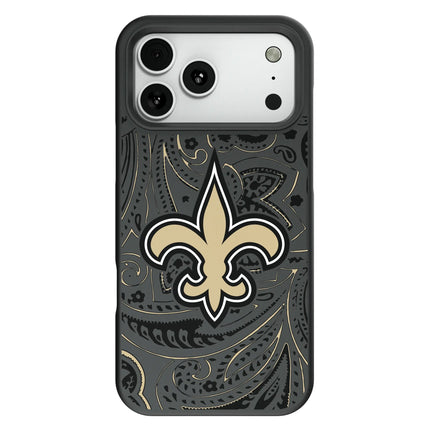 New Orleans Saints Paisley Bump Phone Case for Apple iPhone