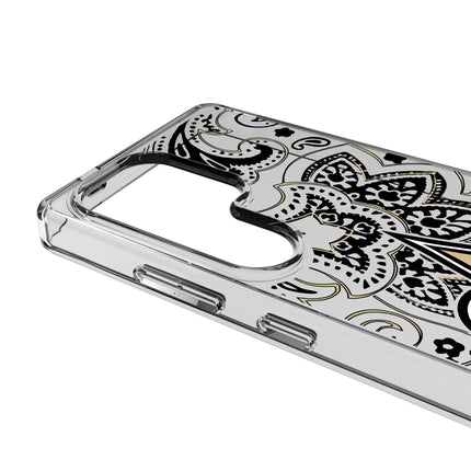 New Orleans Saints Paisley Clear Phone Case for Samsung Galaxy