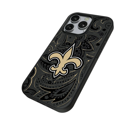 New Orleans Saints Paisley MagSafe Compatible Phone Case for Apple iPhone