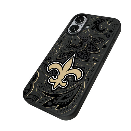 New Orleans Saints Paisley MagSafe Compatible Phone Case for Apple iPhone