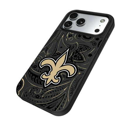 New Orleans Saints Paisley MagSafe Compatible Phone Case for Apple iPhone