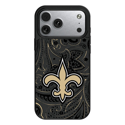 New Orleans Saints Paisley MagSafe Compatible Phone Case for Apple iPhone