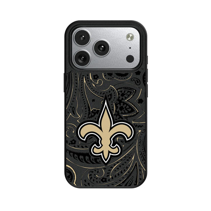 New Orleans Saints Paisley MagSafe Compatible Phone Case for Apple iPhone