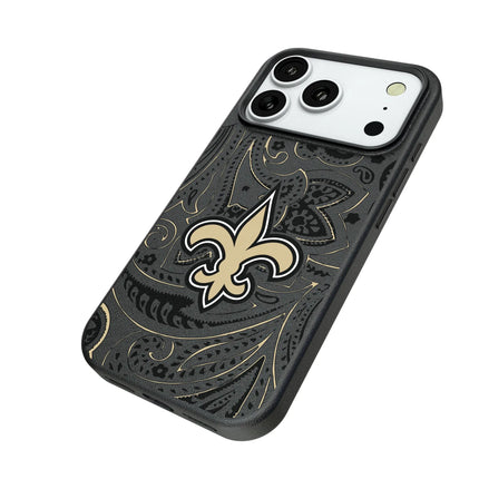 New Orleans Saints Paisley MagSafe Compatible Phone Case for Apple iPhone