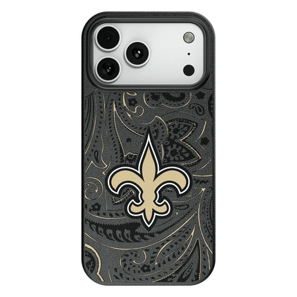 New Orleans Saints Paisley MagSafe Compatible Phone Case for Apple iPhone