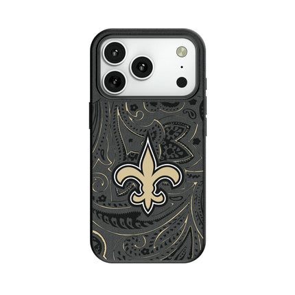 New Orleans Saints Paisley MagSafe Compatible Phone Case for Apple iPhone