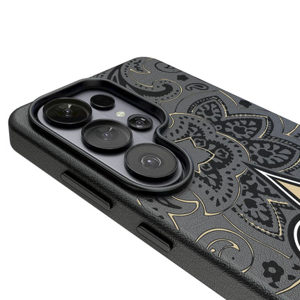 New Orleans Saints Paisley MagSafe Compatible Phone Case for Samsung Galaxy