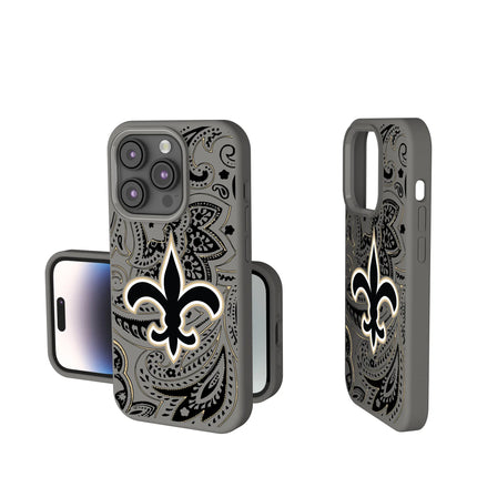 New Orleans Saints Paisley Soft Touch Phone Case for Apple iPhone