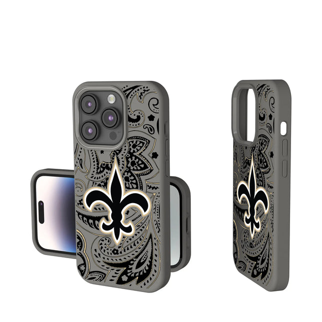 New Orleans Saints Paisley Soft Touch Phone Case for Apple iPhone