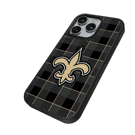 New Orleans Saints Plaid MagSafe Compatible Phone Case for Apple iPhone
