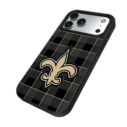 New Orleans Saints Plaid MagSafe Compatible Phone Case for Apple iPhone