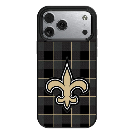 New Orleans Saints Plaid MagSafe Compatible Phone Case for Apple iPhone