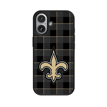 New Orleans Saints Plaid MagSafe Compatible Phone Case for Apple iPhone