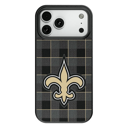 New Orleans Saints Plaid MagSafe Compatible Phone Case for Apple iPhone