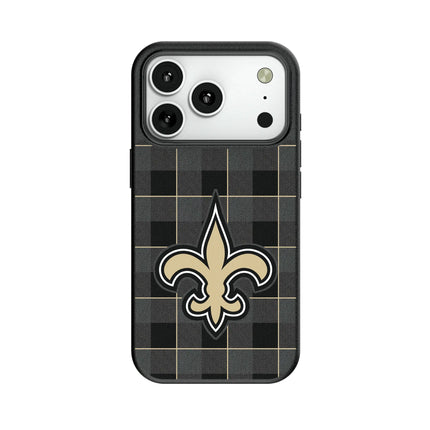 New Orleans Saints Plaid MagSafe Compatible Phone Case for Apple iPhone