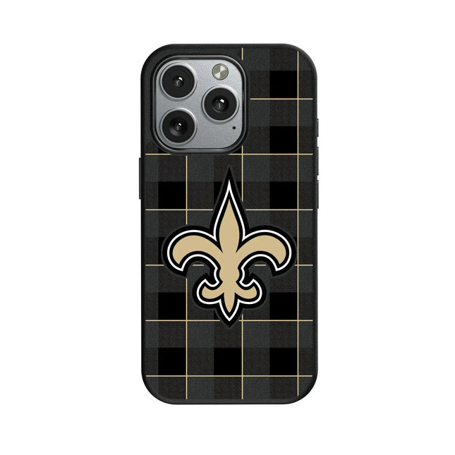 New Orleans Saints Plaid MagSafe Compatible Phone Case for Apple iPhone