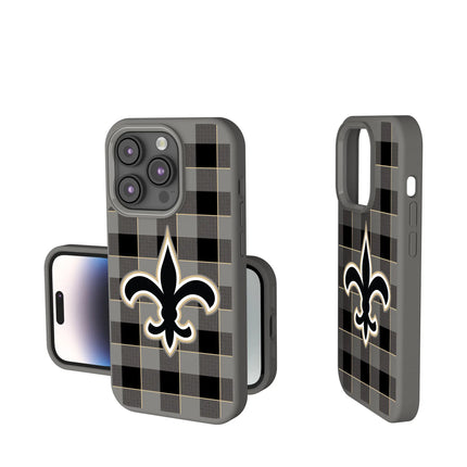 New Orleans Saints Plaid Soft Touch Phone Case for Apple iPhone