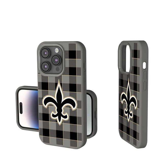 New Orleans Saints Plaid Soft Touch Phone Case for Apple iPhone