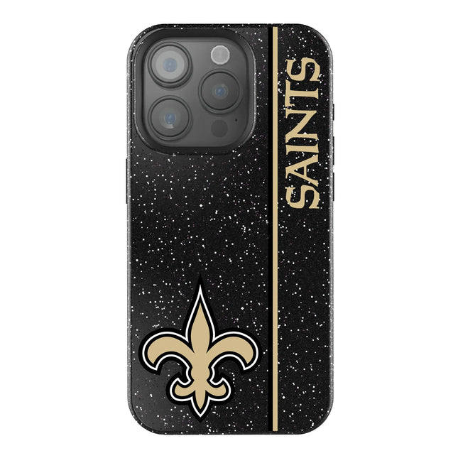 New Orleans Saints Sidebar Black Bling Phone Case for Apple iPhone