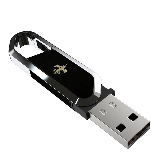 New Orleans Saints Solid USB 64GB Clip Style Flash Drive