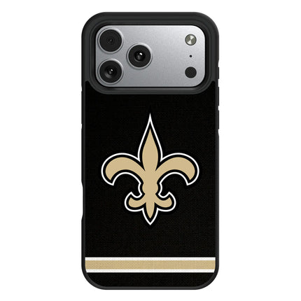 New Orleans Saints Stripe Bump Phone Case for Apple iPhone