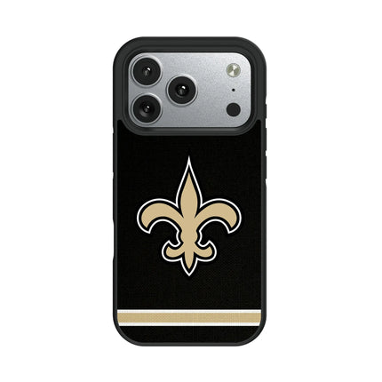 New Orleans Saints Stripe Bump Phone Case for Apple iPhone