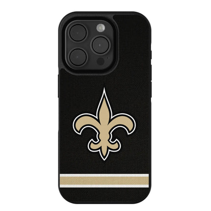 New Orleans Saints Stripe Bump Phone Case for Apple iPhone