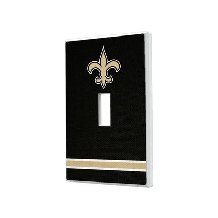 New Orleans Saints Stripe Hidden-Screw Light Switch Plate