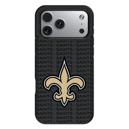 New Orleans Saints Text Backdrop Bump Phone Case for Apple iPhone