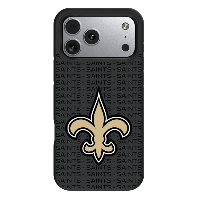 New Orleans Saints Text Backdrop Bump Phone Case for Apple iPhone
