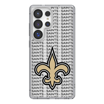 New Orleans Saints Text Backdrop Clear Phone Case for Samsung Galaxy