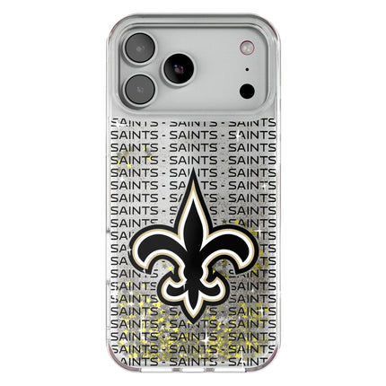 New Orleans Saints Text Backdrop Glitter Phone Case for Apple iPhone