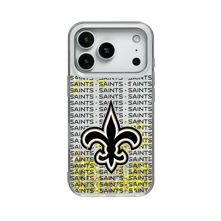New Orleans Saints Text Backdrop Glitter Phone Case for Apple iPhone