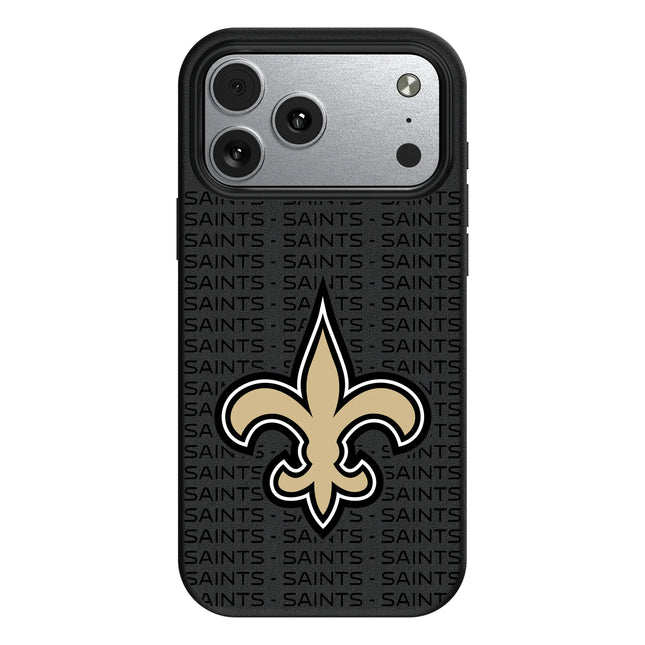 New Orleans Saints Text Backdrop MagSafe Compatible Phone Case for Apple iPhone