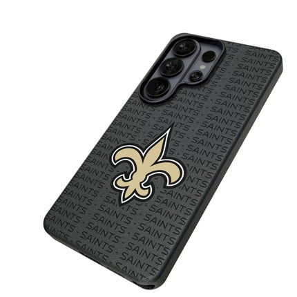 New Orleans Saints Text Backdrop MagSafe Compatible Phone Case for Samsung Galaxy