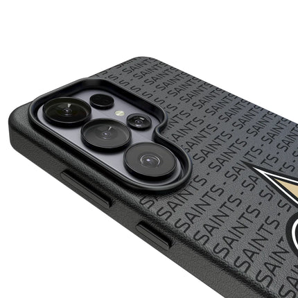 New Orleans Saints Text Backdrop MagSafe Compatible Phone Case for Samsung Galaxy