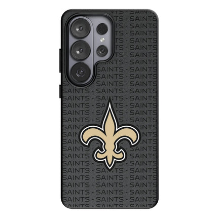 New Orleans Saints Text Backdrop MagSafe Compatible Phone Case for Samsung Galaxy