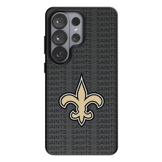New Orleans Saints Text Backdrop MagSafe Compatible Phone Case for Samsung Galaxy