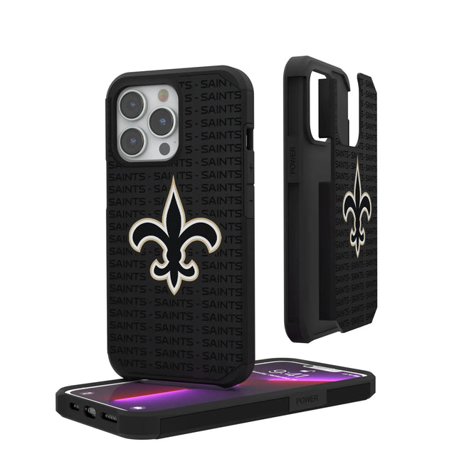 New Orleans Saints Text Backdrop Rugged Phone Case for Apple iPhone
