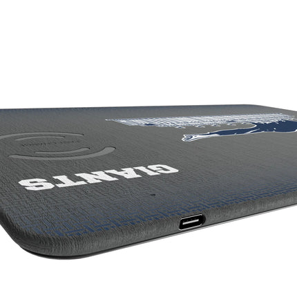 New York Giants 1960-1966 Historic Collection Linen 15-Watt Wireless Charger and Mouse Pad